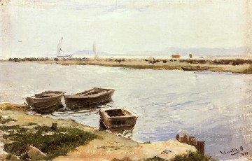 「Y Three Boats」 海岸画家ホアキン・ソローリャ作 Oil Paintings